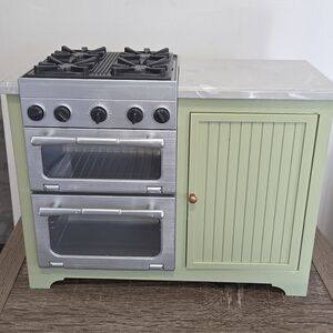 American Girl Blaire Farm Restaurant Stove Green Cabinet For 18 In Doll SEE PICT